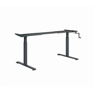 ErgoMan manuálisan emelhető asztal, antracit lábszerkezettel, 120 cm, juhar asztallap