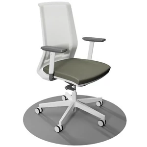 Light Bianco home office forgószék, fehér váz, bordó ülőlappal