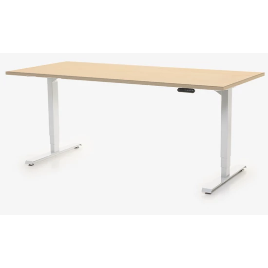 ErgoWork el.asztal    szürke lábbal  139 x 70 18 mm juhar  lappal