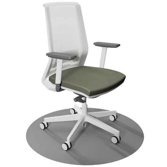 Light Bianco home office forgószék, fehér váz, bordó ülőlappal