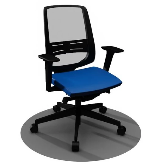 Carlotta home office forgószék, kék ülőlappal