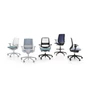 Kép 3/5 - Light Bianco home office forgószék, fehér váz, bordó ülőlappal