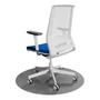 Kép 2/5 - Light Bianco home office forgószék, fehér váz, kék ülőlappal