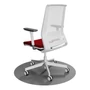 Kép 2/5 - Light Bianco home office forgószék, fehér váz, bordó ülőlappal